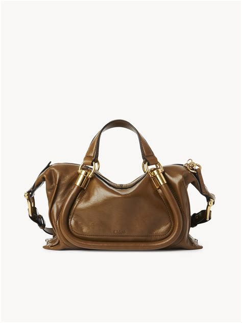 chloe paraty small tan|Small Paraty 24 bag in shiny leather .